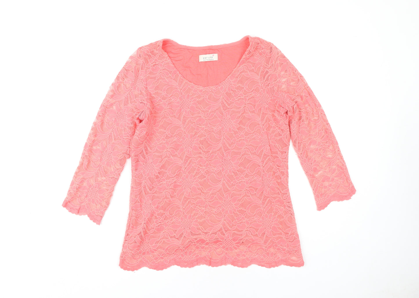 Marks and Spencer Women's Pink Lace Blouse Size 14