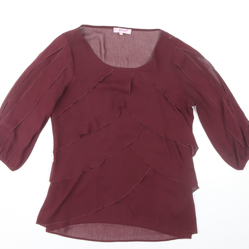 Marks and Spencer Women's Purple Blouse Size 12 Puff