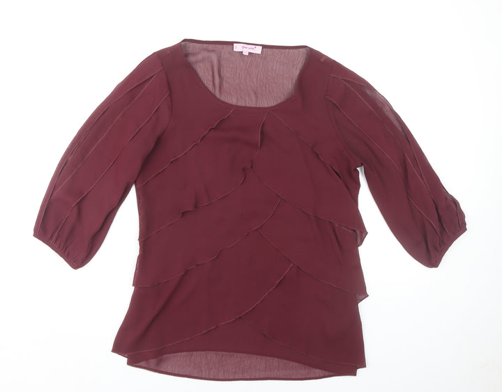 Marks and Spencer Women's Purple Blouse Size 12 Puff