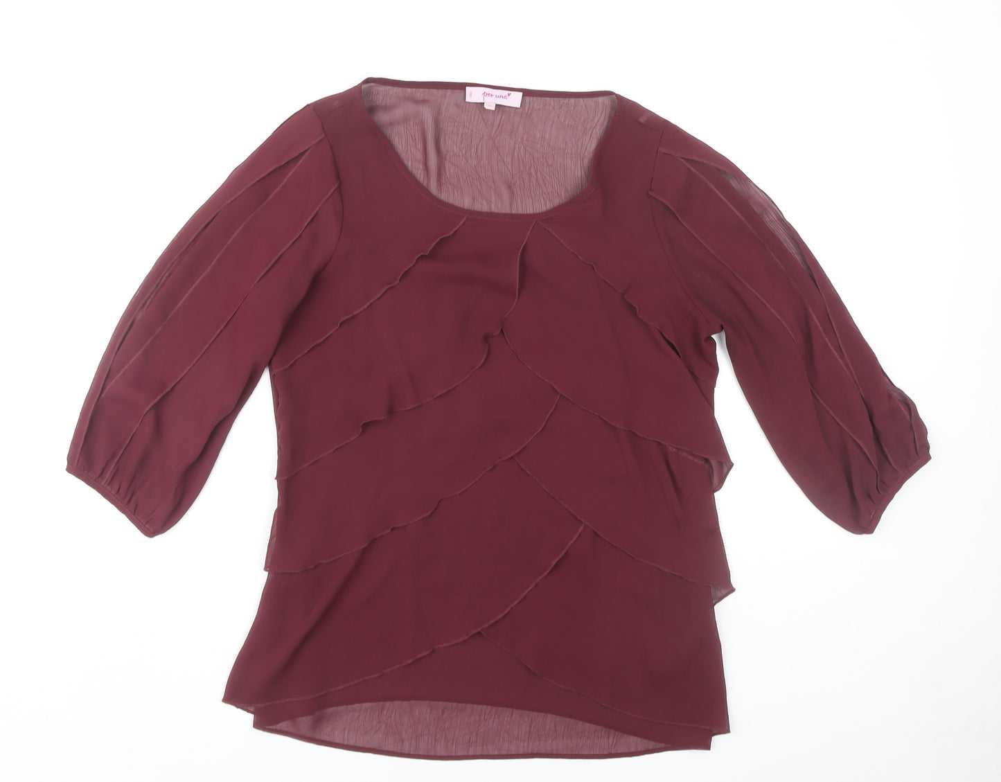 Marks and Spencer Women's Purple Blouse Size 12 Puff