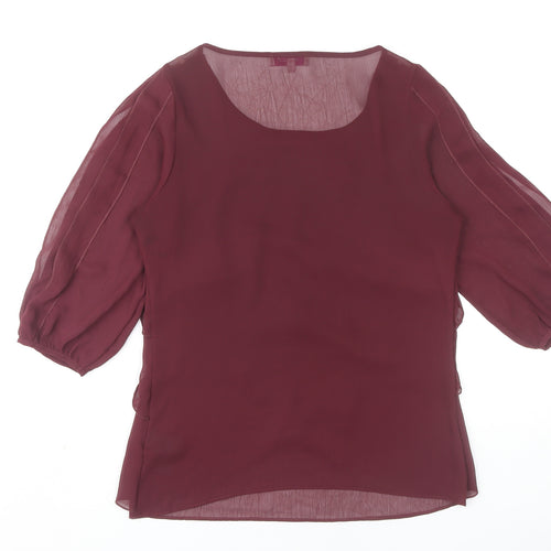 Marks and Spencer Women's Purple Blouse Size 12 Puff