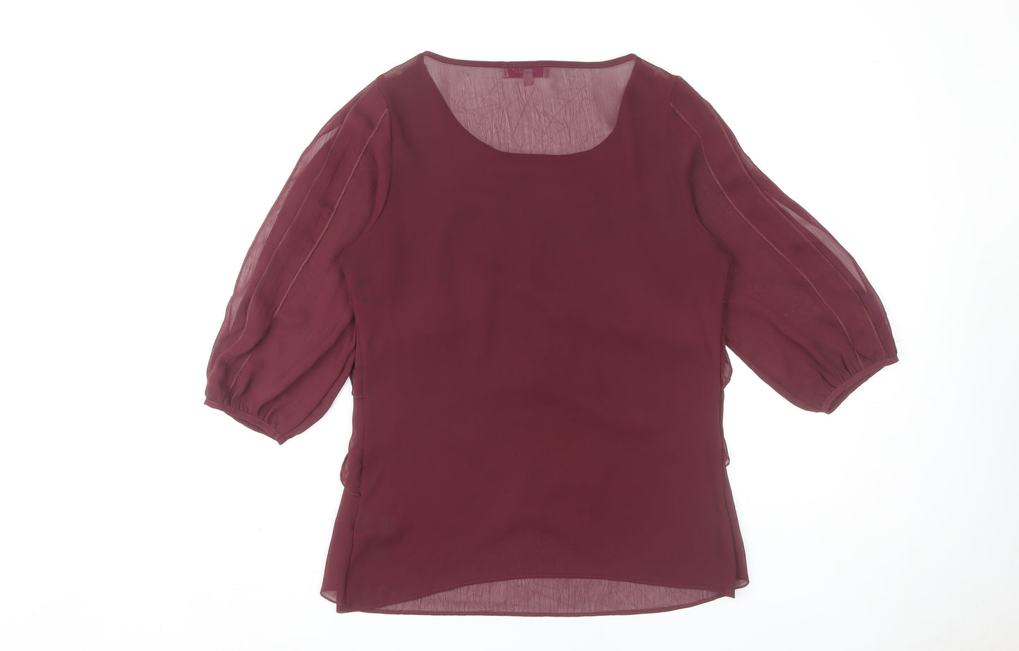 Marks and Spencer Women's Purple Blouse Size 12 Puff