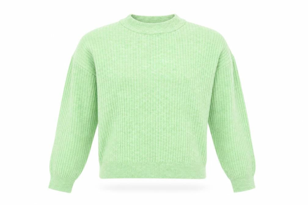 Women's XS Green Mock Neck Pullover Jumper