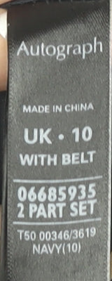 Marks and Spencer Women's Blue Pencil Skirt, Size 10