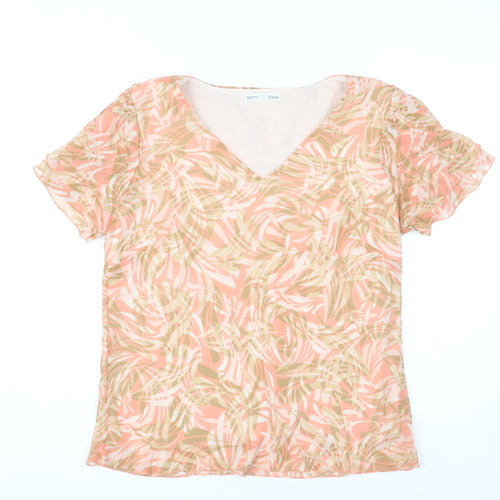 Marks & Spencer Women's Multicoloured V-Neck Top, Size 16