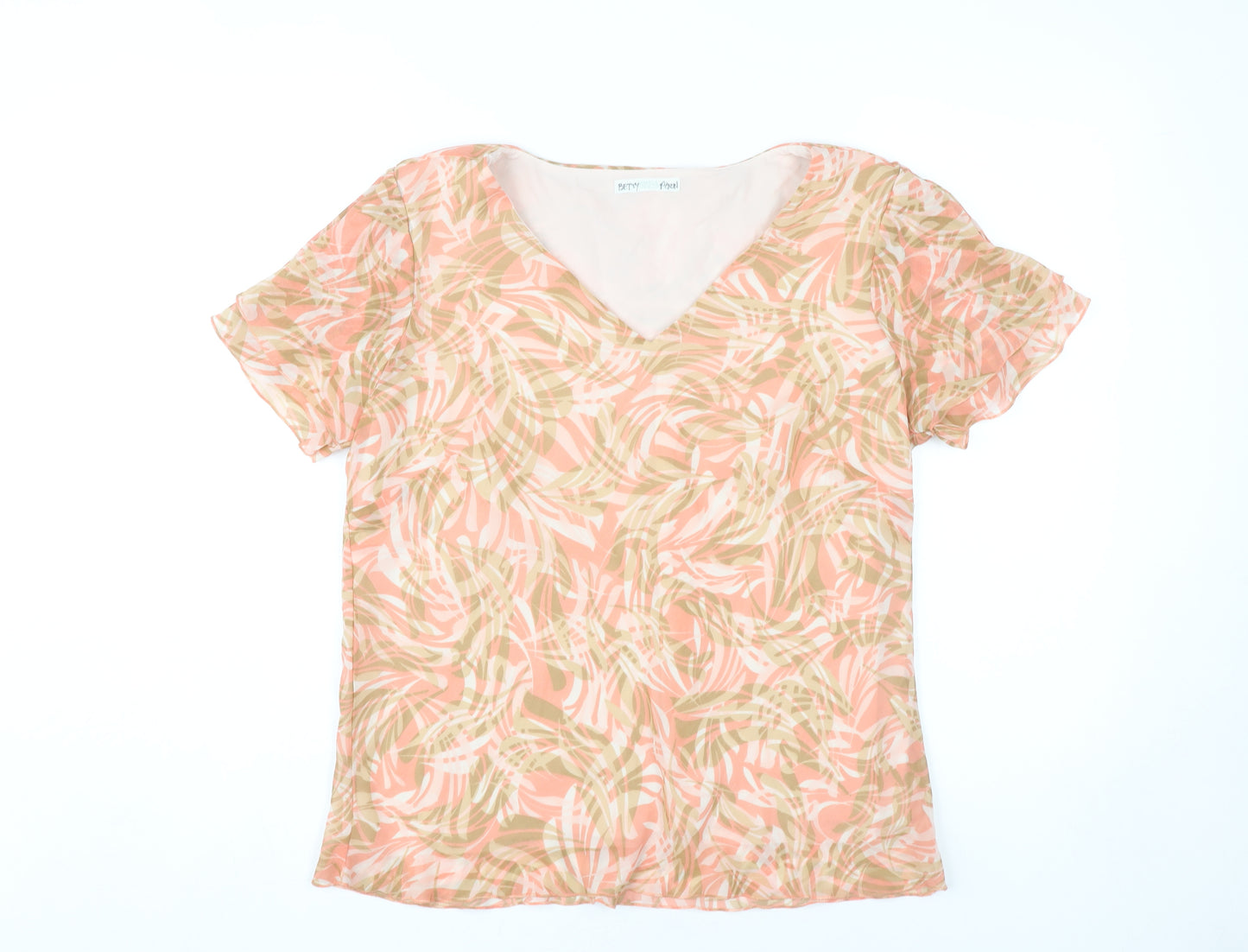 Marks & Spencer Women's Multicoloured V-Neck Top, Size 16