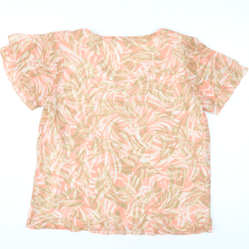 Marks & Spencer Women's Multicoloured V-Neck Top, Size 16