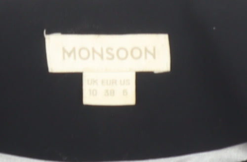 Monsoon Women's Black 3/4 Sleeve Blazer Size 10