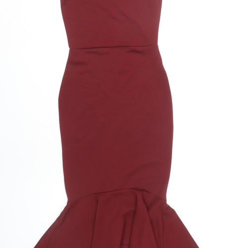 New Look Women's Red Midi Mermaid Dress Size 6