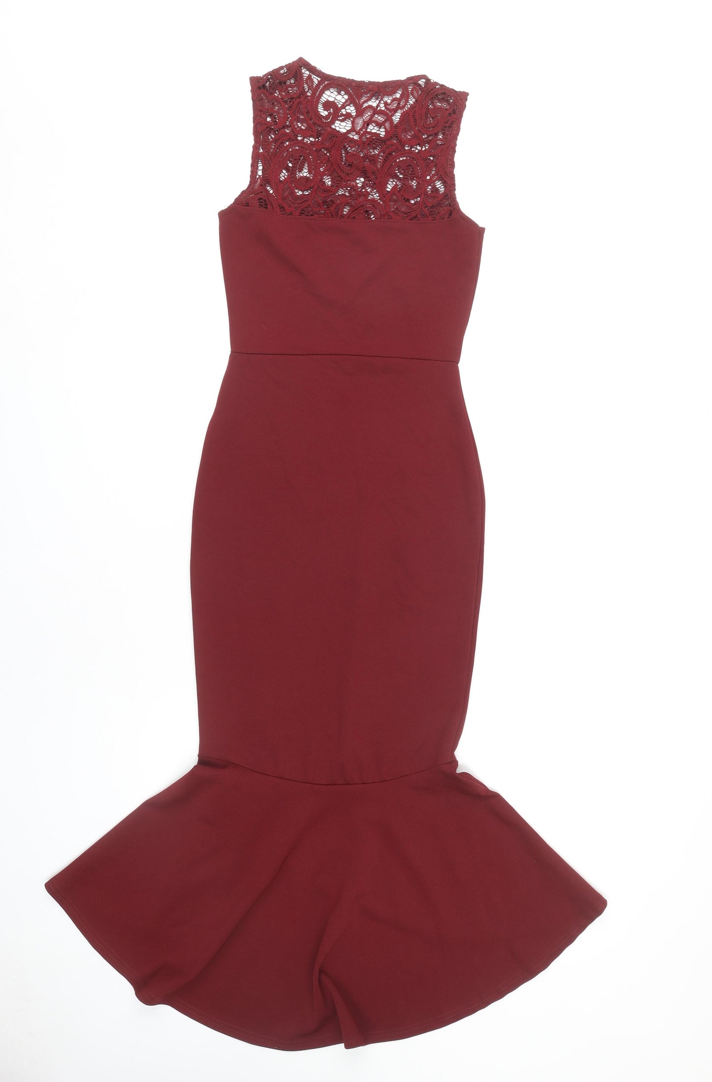 New Look Women's Red Midi Mermaid Dress Size 6
