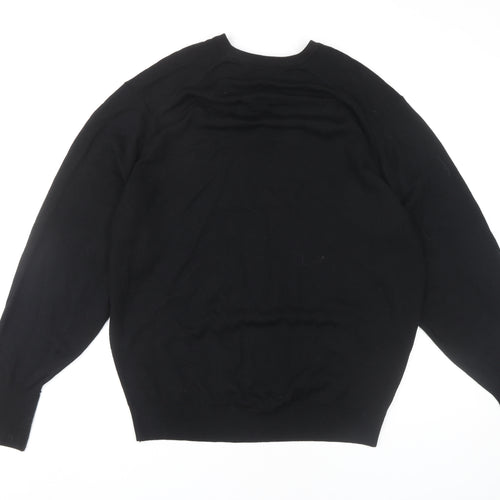 Hodgson Men's XL Black V-Neck Pullover Jumper