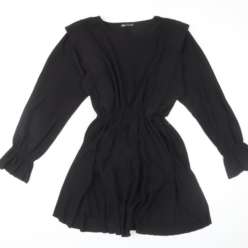 Zara Women Black Long Sleeve Dress Size 12
