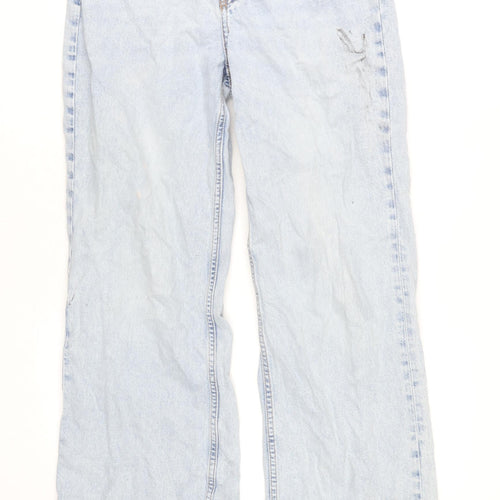 H&M Women’s Blue Wide-Leg Jeans Size 10