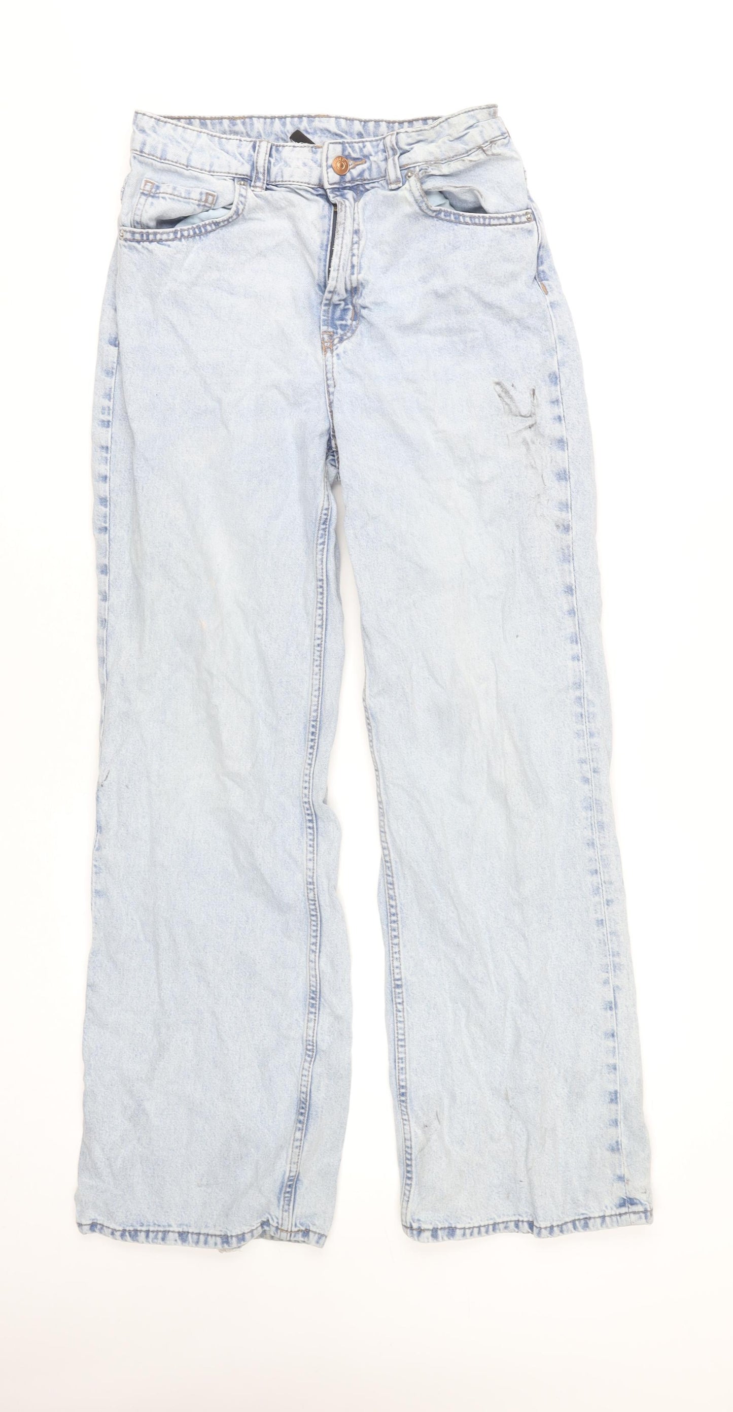 H&M Women’s Blue Wide-Leg Jeans Size 10