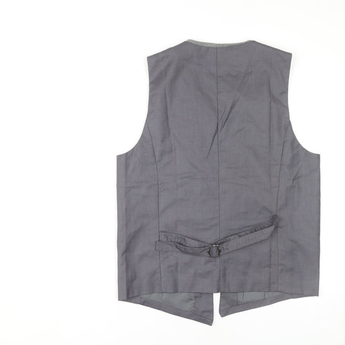 DELIE Men's Grey Suit Waistcoat Size 2XL