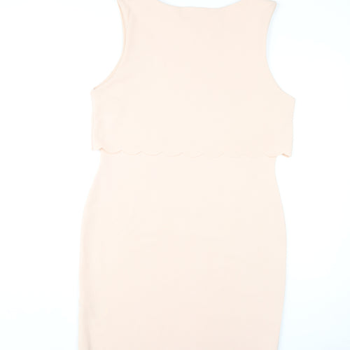 New Look Women's Beige Shift Dress Size 18