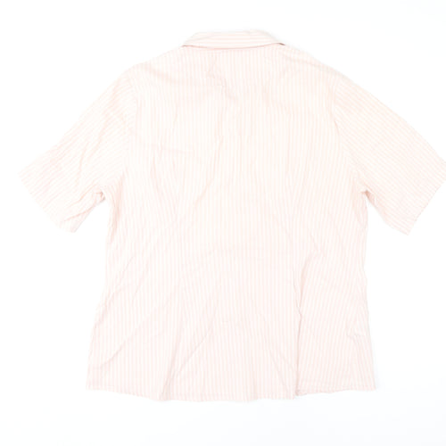 Next Women's Pink Striped Button-Up Shirt Size 18