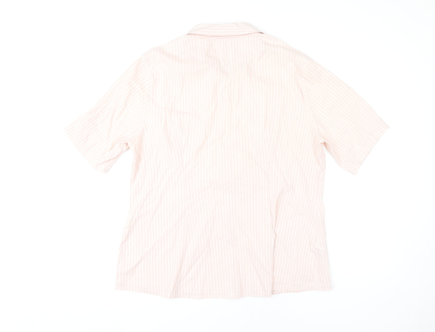 Next Women's Pink Striped Button-Up Shirt Size 18