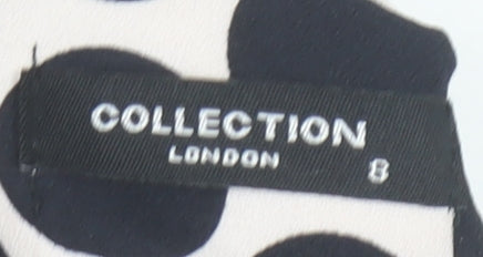 Collection London Women's Black Polka Dot Shift Dress