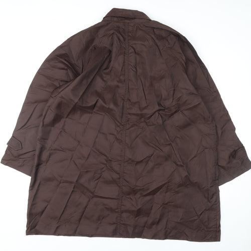 Linea Women's Brown Long Nylon Coat One Size