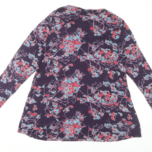 Adini Women's Floral Multicoloured V-Neck Top L
