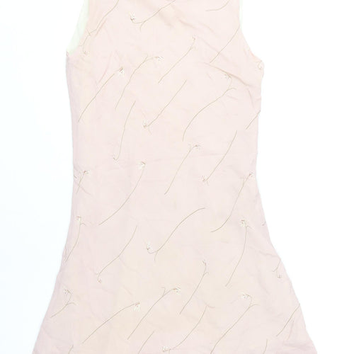 Vantana Women's Pink Floral Sleeveless Dress Size 10