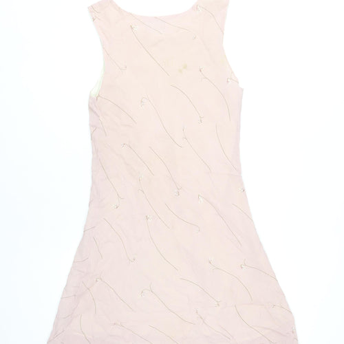 Vantana Women's Pink Floral Sleeveless Dress Size 10