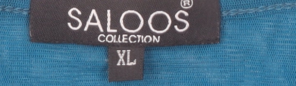 Saloos Women's Blue 3/4 Sleeve Blouse XL