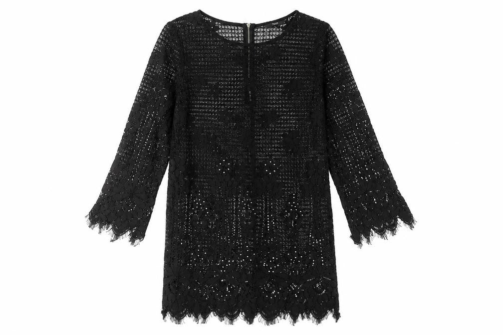 Next Women's Black Lace Shift Dress Size 12 Party Wear
