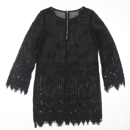 Next Women's Black Lace Shift Dress Size 12 Party Wear