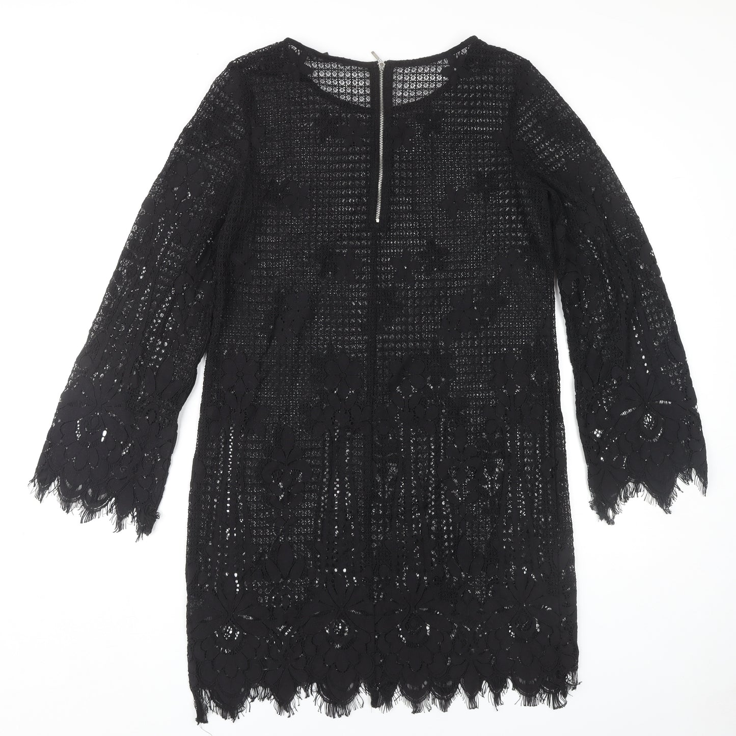 Next Women's Black Lace Shift Dress Size 12 Party Wear