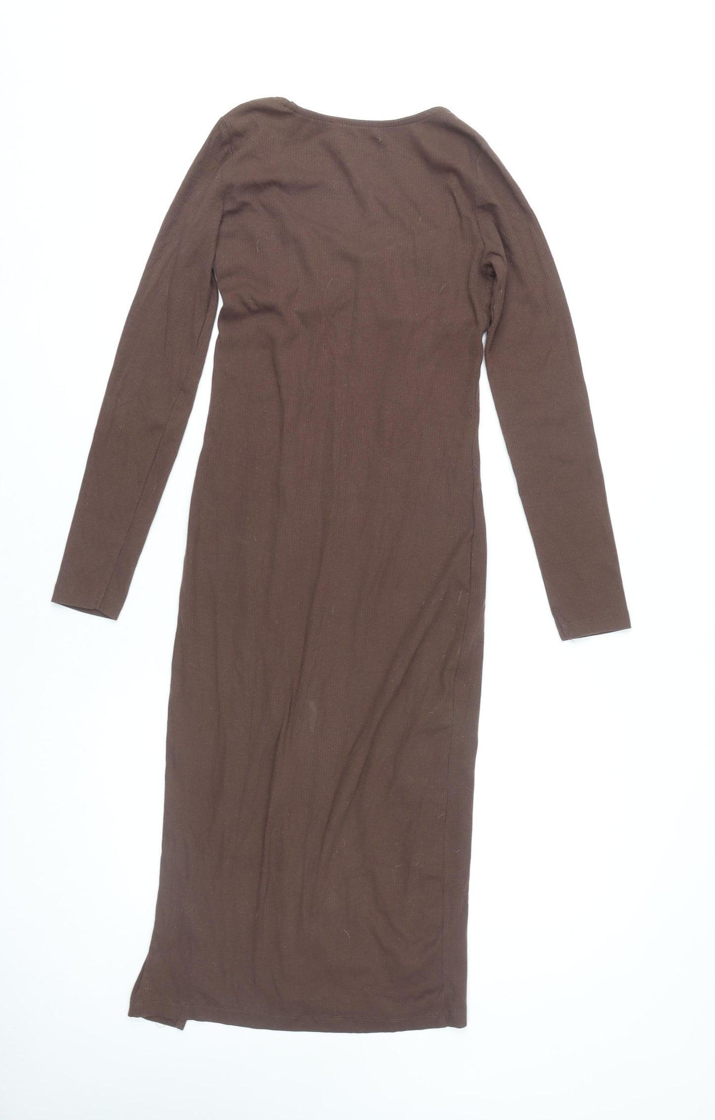Brave Soul Women's Brown S Bodycon Midi Dress