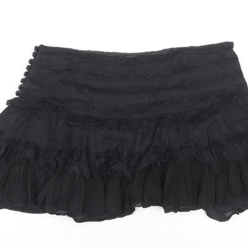 New Look Women's Black Mini Skirt Size 10 Lace Accent