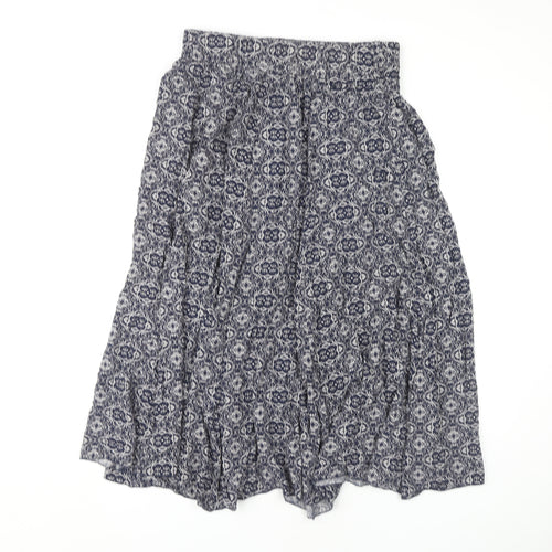 Apricot Women's Geometric Blue Skirt, Size 12