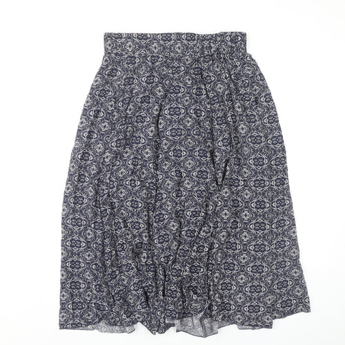Apricot Women's Geometric Blue Skirt, Size 12