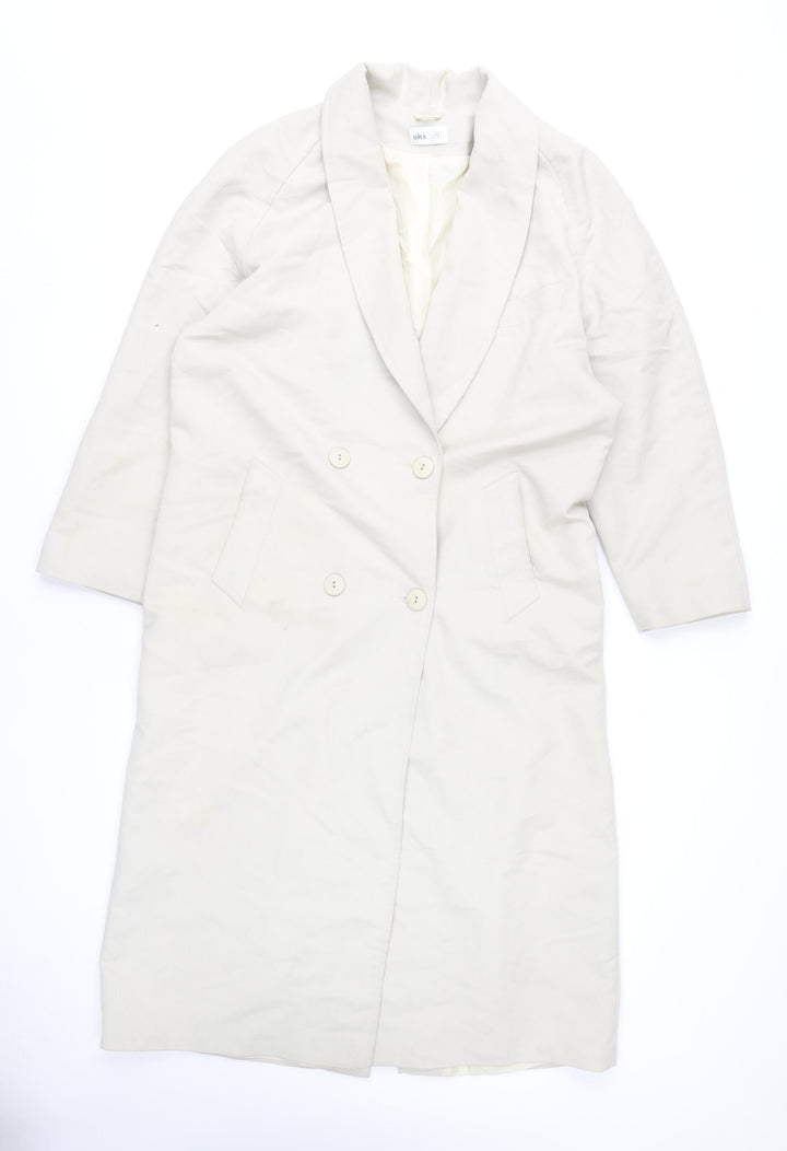 BHS Ivory Women's Overcoat Size 10 - Business Casual