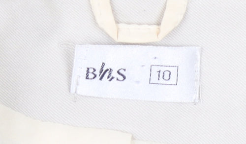 BHS Ivory Women's Overcoat Size 10 - Business Casual