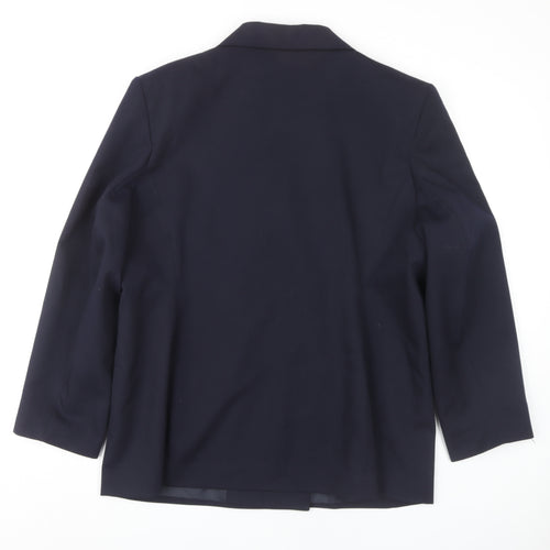 St Michael Women's Blue Single-Breasted Jacket UK 20