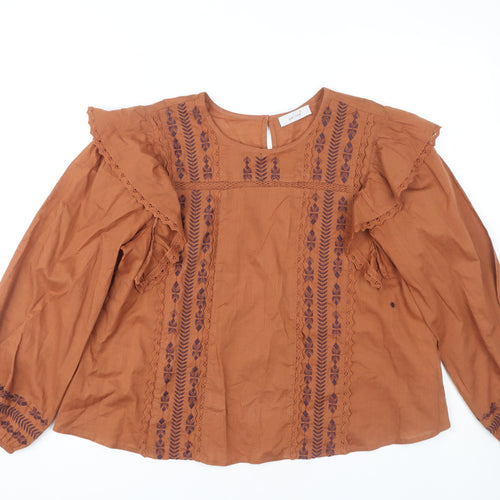 Marks and Spencer Women's Brown Blouse Size 12