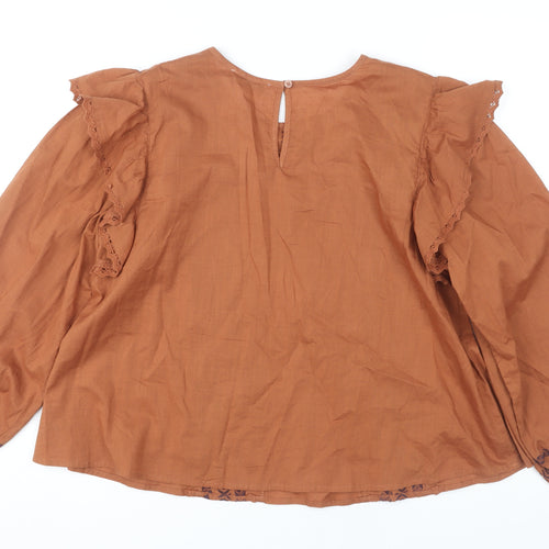 Marks and Spencer Women's Brown Blouse Size 12