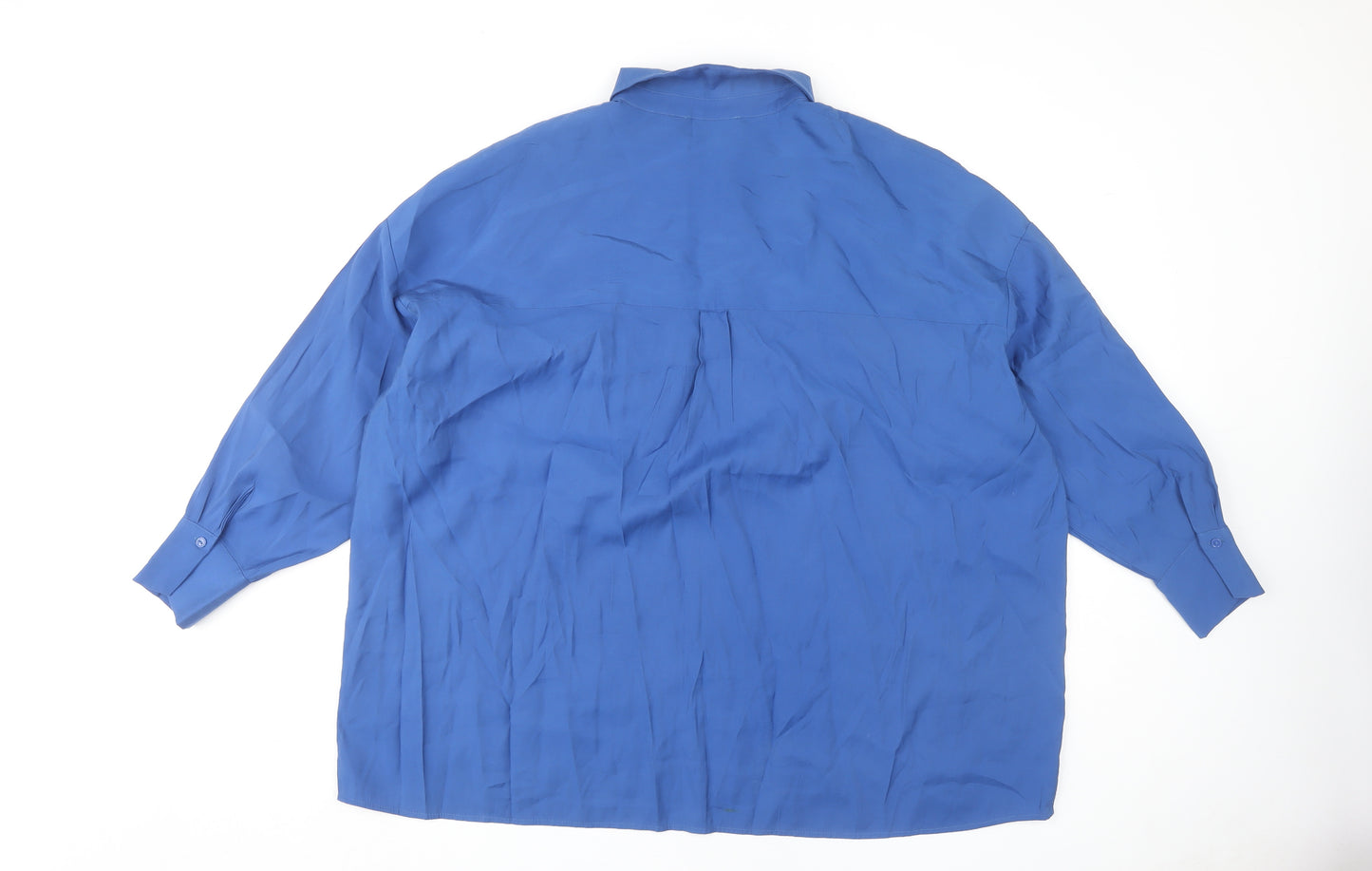 Marks and Spencer Women's Blue Button-Up Shirt Size 18