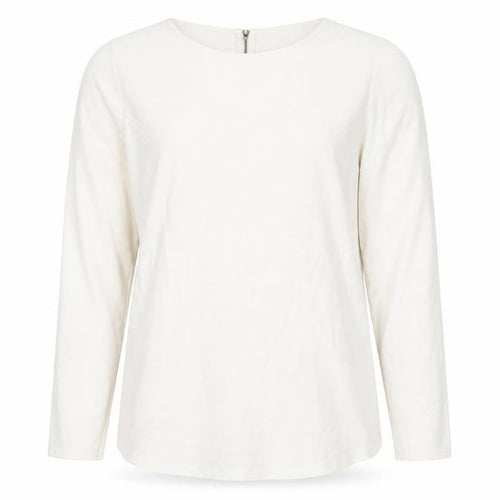 Mango Women's White Long Sleeve Basic Top S