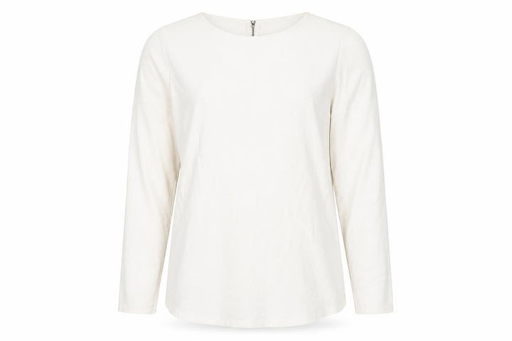 Mango Women's White Long Sleeve Basic Top S