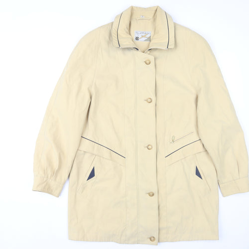 Trend Fashion Women's Beige Overcoat Size 14