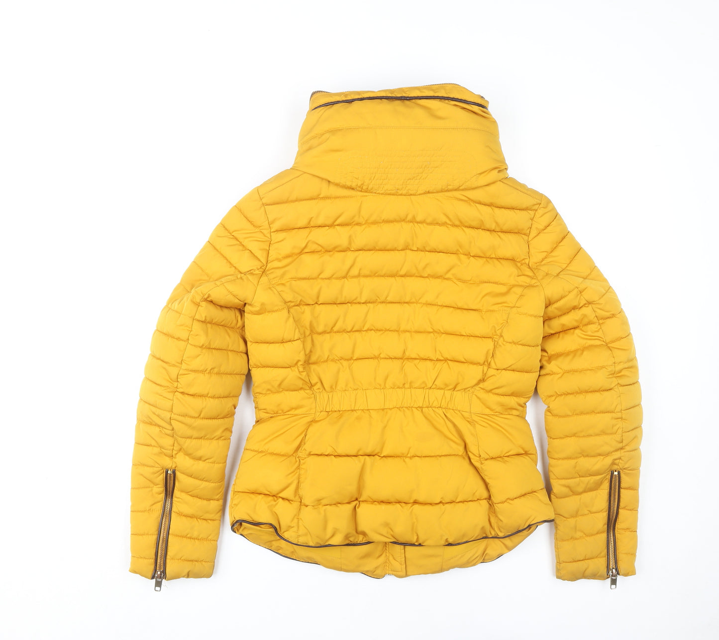 Zara Women's Yellow Puffer Jacket S Casual