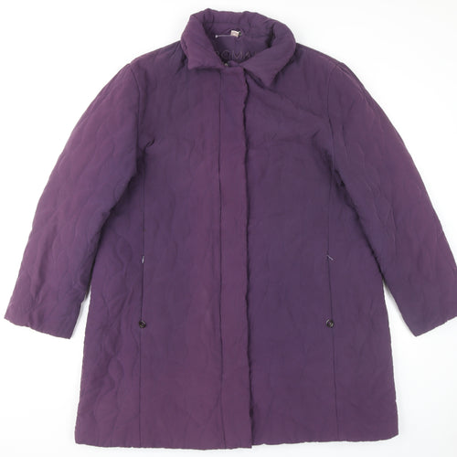 Roman Originals Women's Purple Quilted Long Coat L