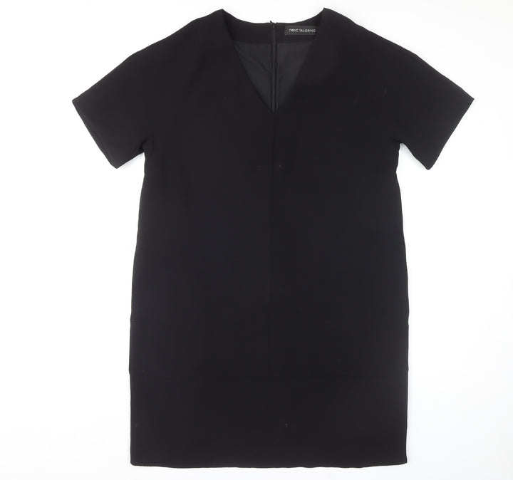 Next Women's Black Short Sleeve Shift Dress Size 16