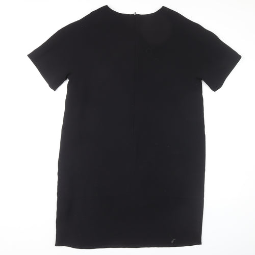Next Women's Black Short Sleeve Shift Dress Size 16