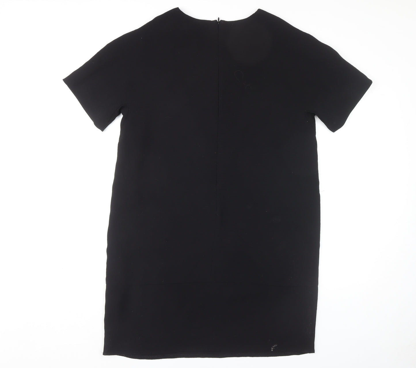 Next Women's Black Short Sleeve Shift Dress Size 16