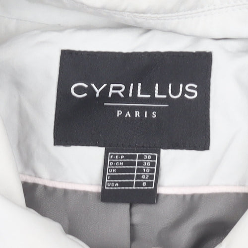 Cyrillus Women's Grey Trench Coat Size 10 Belted